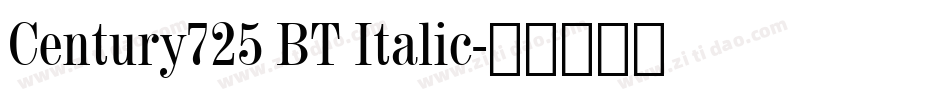 Century725 BT Italic字体转换